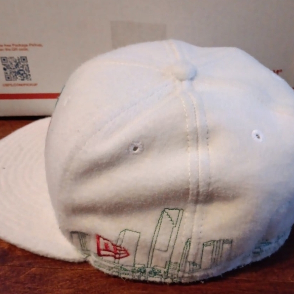 Miami New Era 59 Fifty 7 1/8 56.8cm fitted White hat cap - Picture 3 of 7